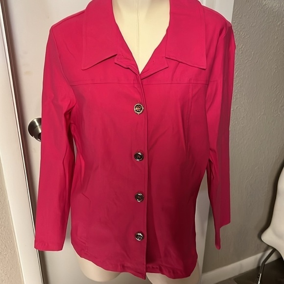 Size 14 women’s business blazer nwt hot pink by modes - Picture 3 of 8